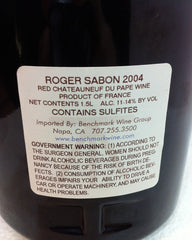 Roger Sabon Chateauneuf-du-Pape Cuvee Prestige - 2004 - 1.5L