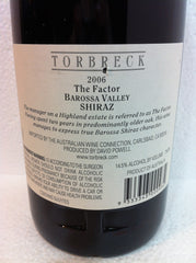 Torbreck The Factor Shiraz, Barossa Valley - 2006 - 750ml